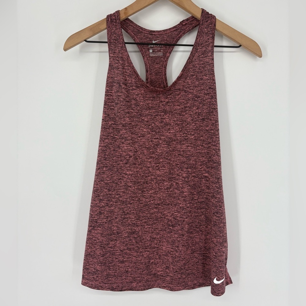 Nike Dri-Fit Heathered Maroon Tank Top